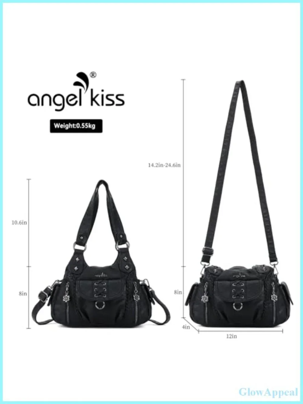 Y2K Hobo Shoulder Bag Vegan Leather Multi-Pocket Crossbody Purse